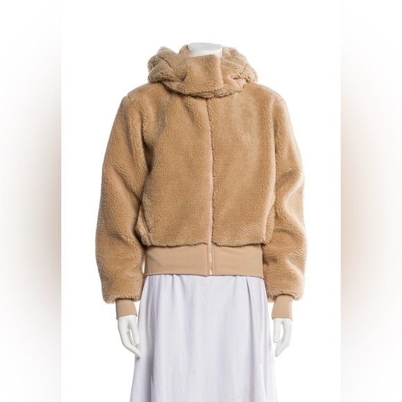 ALO Yoga Tan Sherpa Bomber Jacket - Picture 4 of 6